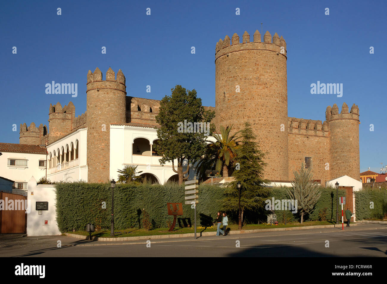 Duques de Feria Palace -15ème siècle, Parador National, Zafra, Badajoz-province, Espagne Banque D'Images