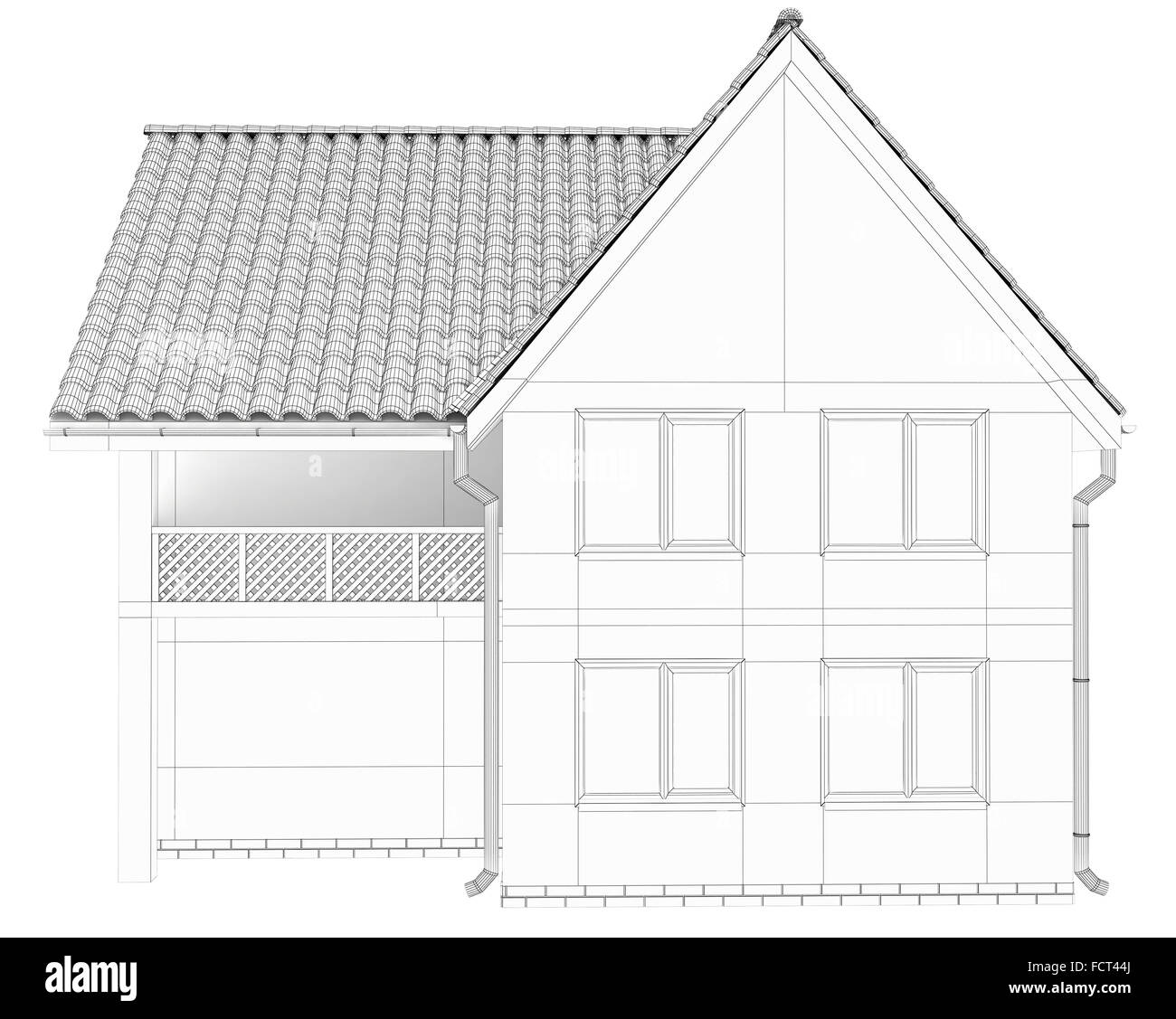 Croquis design house. Banque D'Images