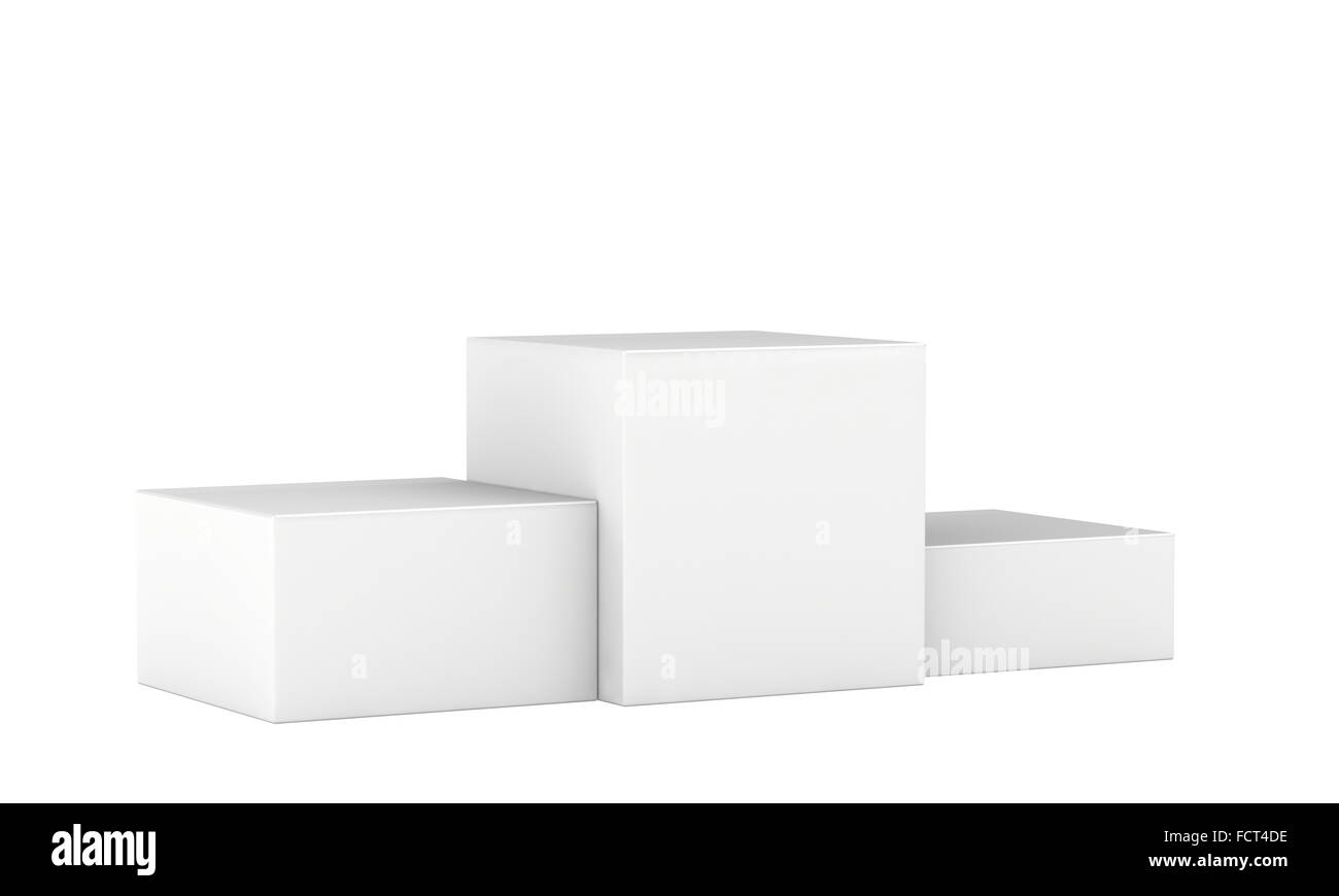 Podium gagnants. 3D render Banque D'Images