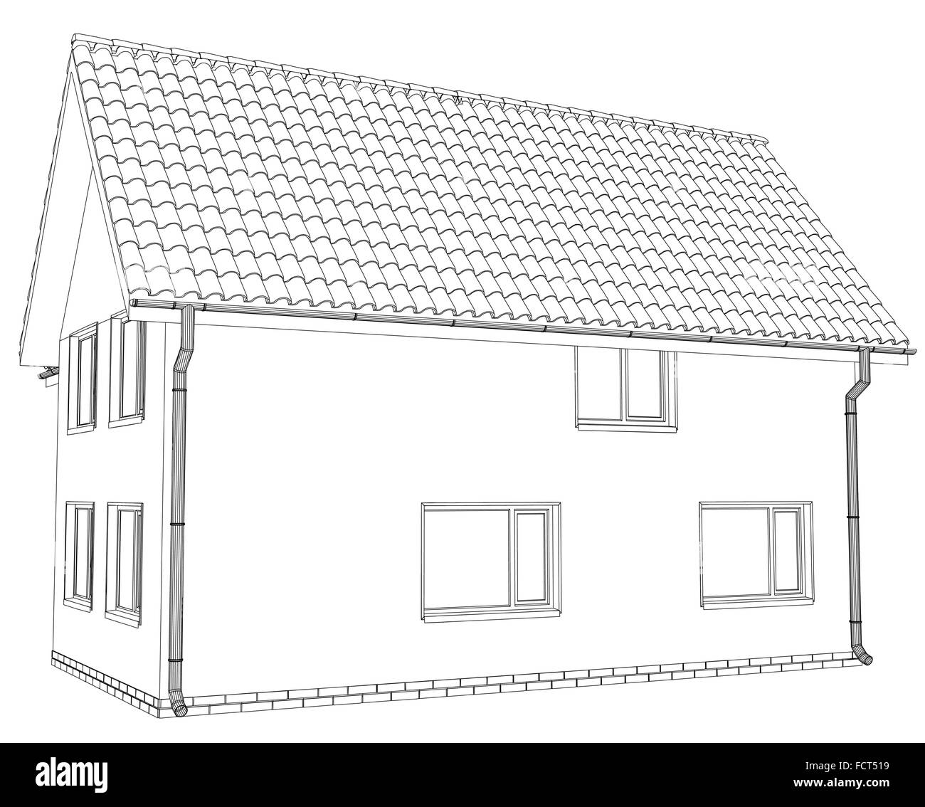Construction en fil de fer sur le fond blanc. EPS 10 Illustration de Vecteur