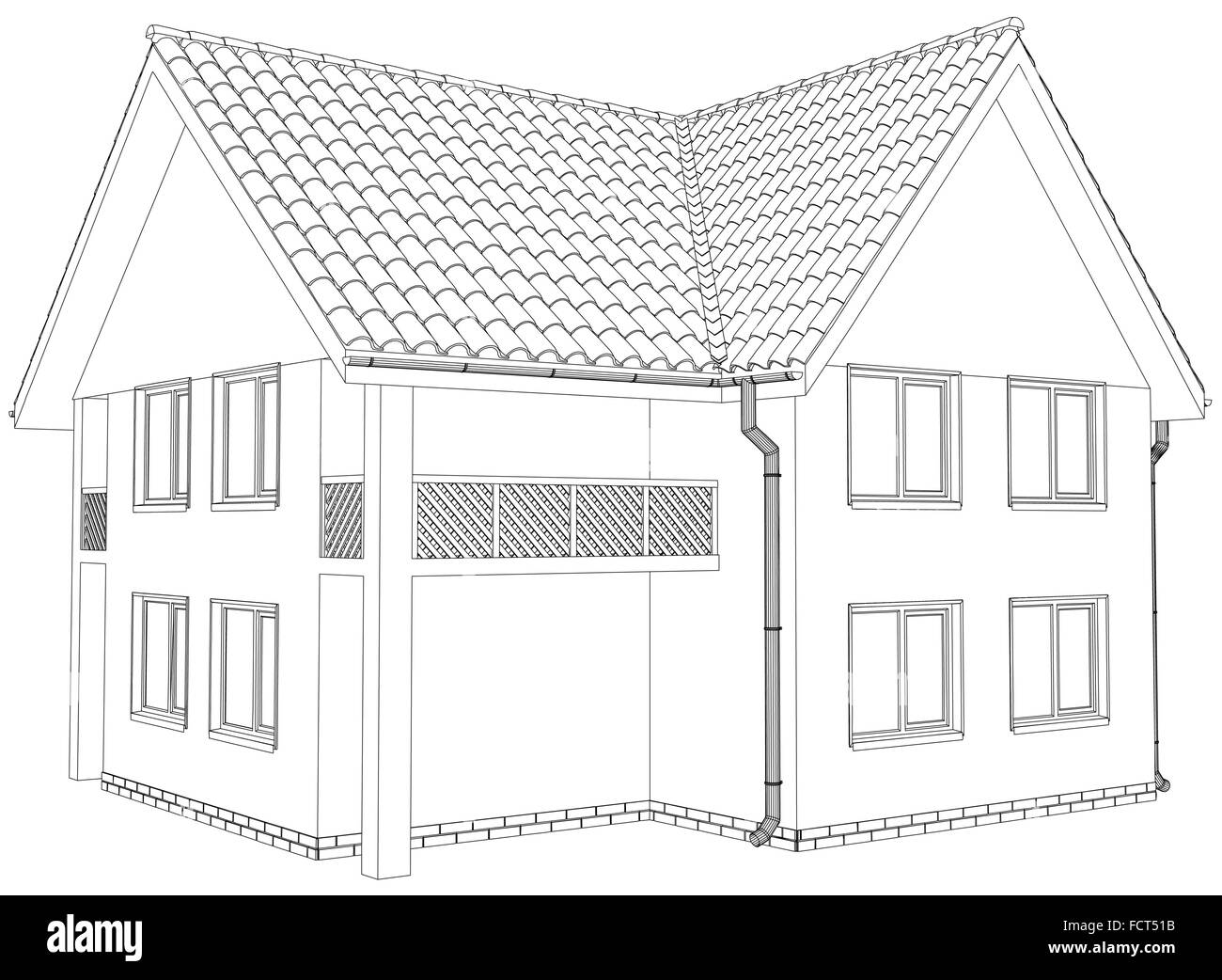 Description chambre croquis sur le fond blanc. EPS 10 Illustration de Vecteur