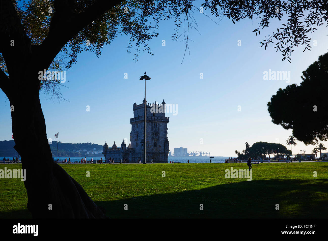 Portugal, Lisbonne, la tour de Belém, l'architecte Francisco de Arruda, 1515-1521 (Liste du patrimoine mondial de l'UNESCO, 1983), le quartier de Belém, Lisb Banque D'Images