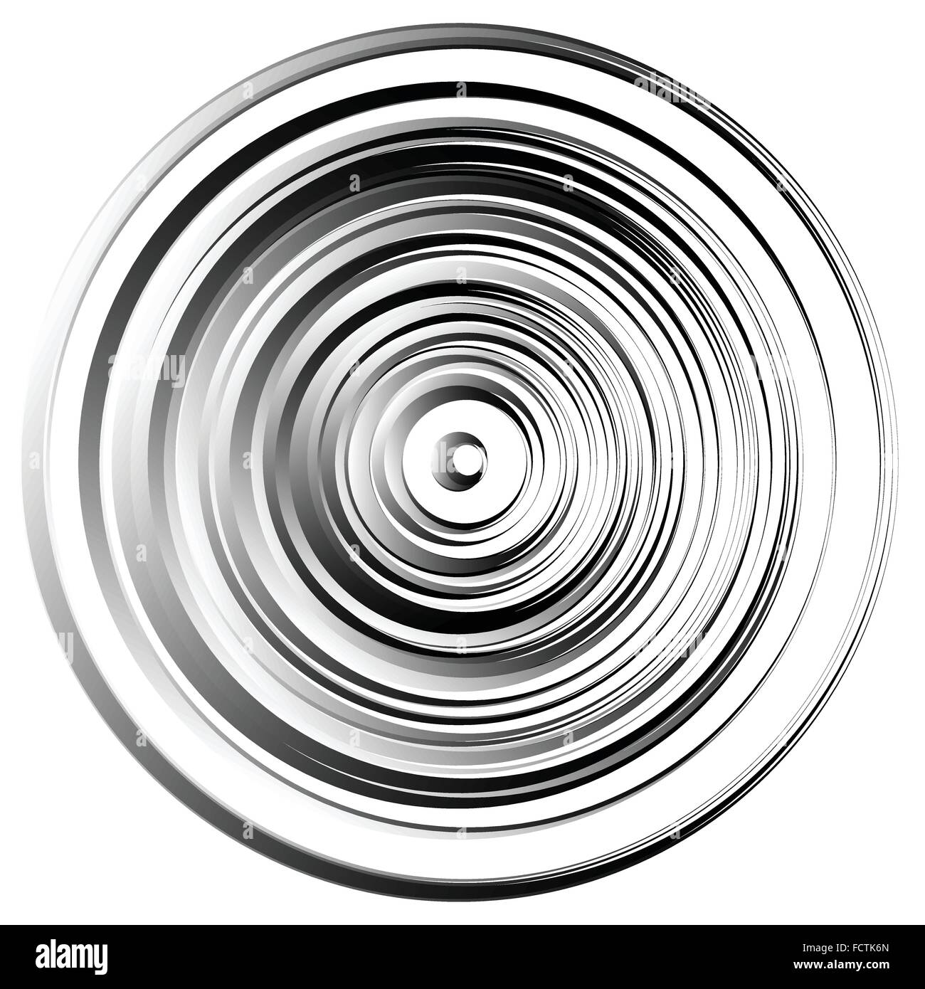 Effet d'entraînement circulaire isolé sur blanc / cercles aléatoires élément de résumé. Vecteur modifiable. Illustration de Vecteur