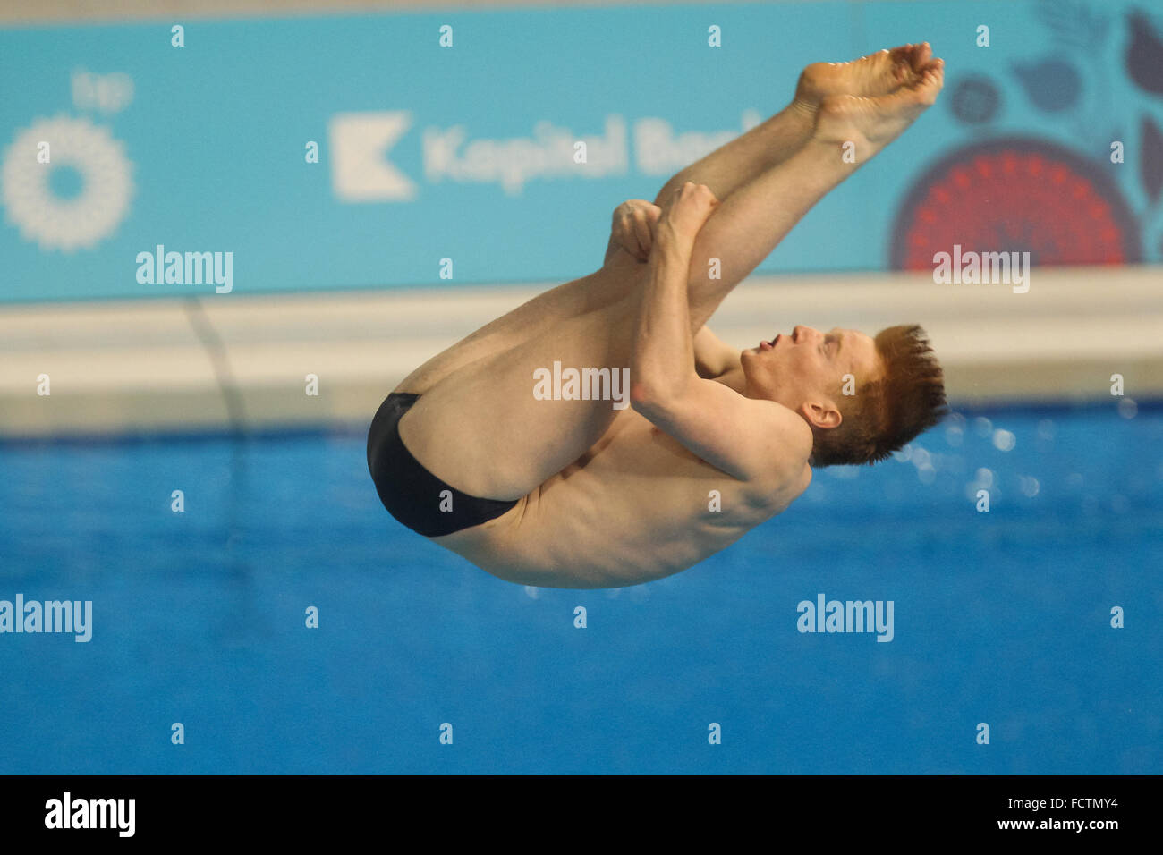 Heatly James (GBR). Men's Tremplin 3m Final. Centre aquatique de Bakou. Baku2015. 1er jeux européens. Bakou. L'Azerbaïdjan. 20/06/2015 Banque D'Images