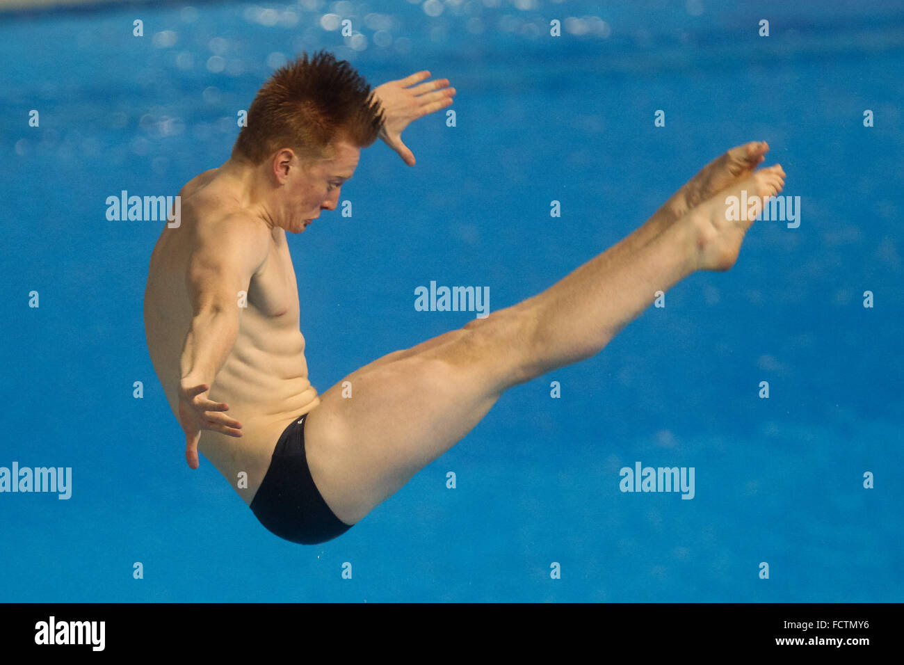 Heatly James (GBR). Men's Tremplin 3m Final. Centre aquatique de Bakou. Baku2015. 1er jeux européens. Bakou. L'Azerbaïdjan. 20/06/2015 Banque D'Images