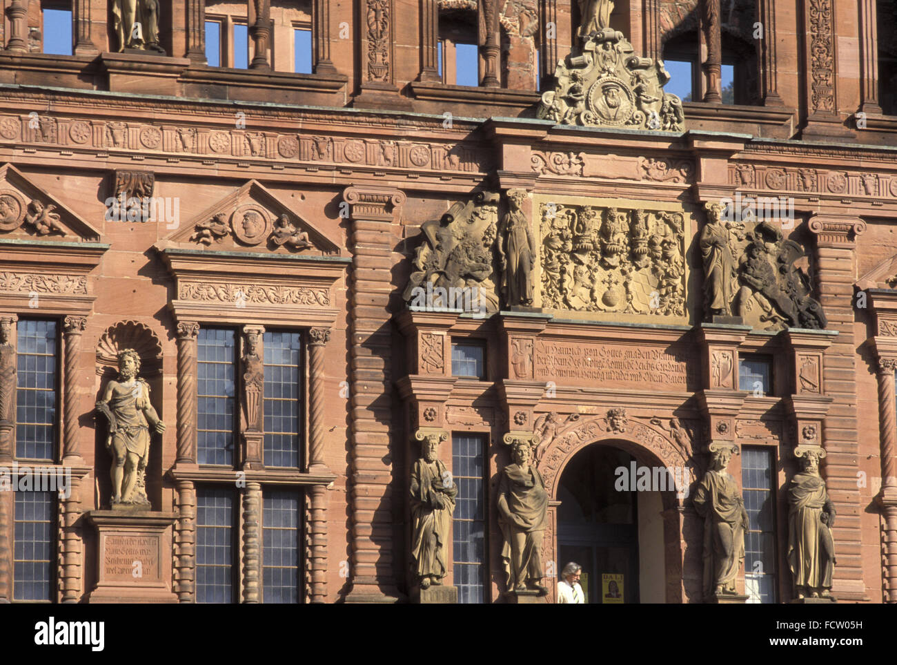 DEU, Allemagne, Heidelberg, façade du château. DEU, Deutschland, Heidelberg, Das Schloss. Banque D'Images