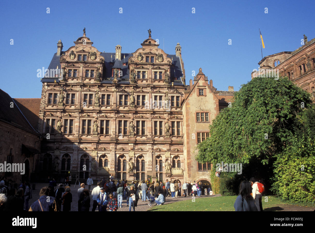 DEU, Allemagne, Heidelberg, façade du château. DEU, Deutschland, Heidelberg, Das Schloss. Banque D'Images