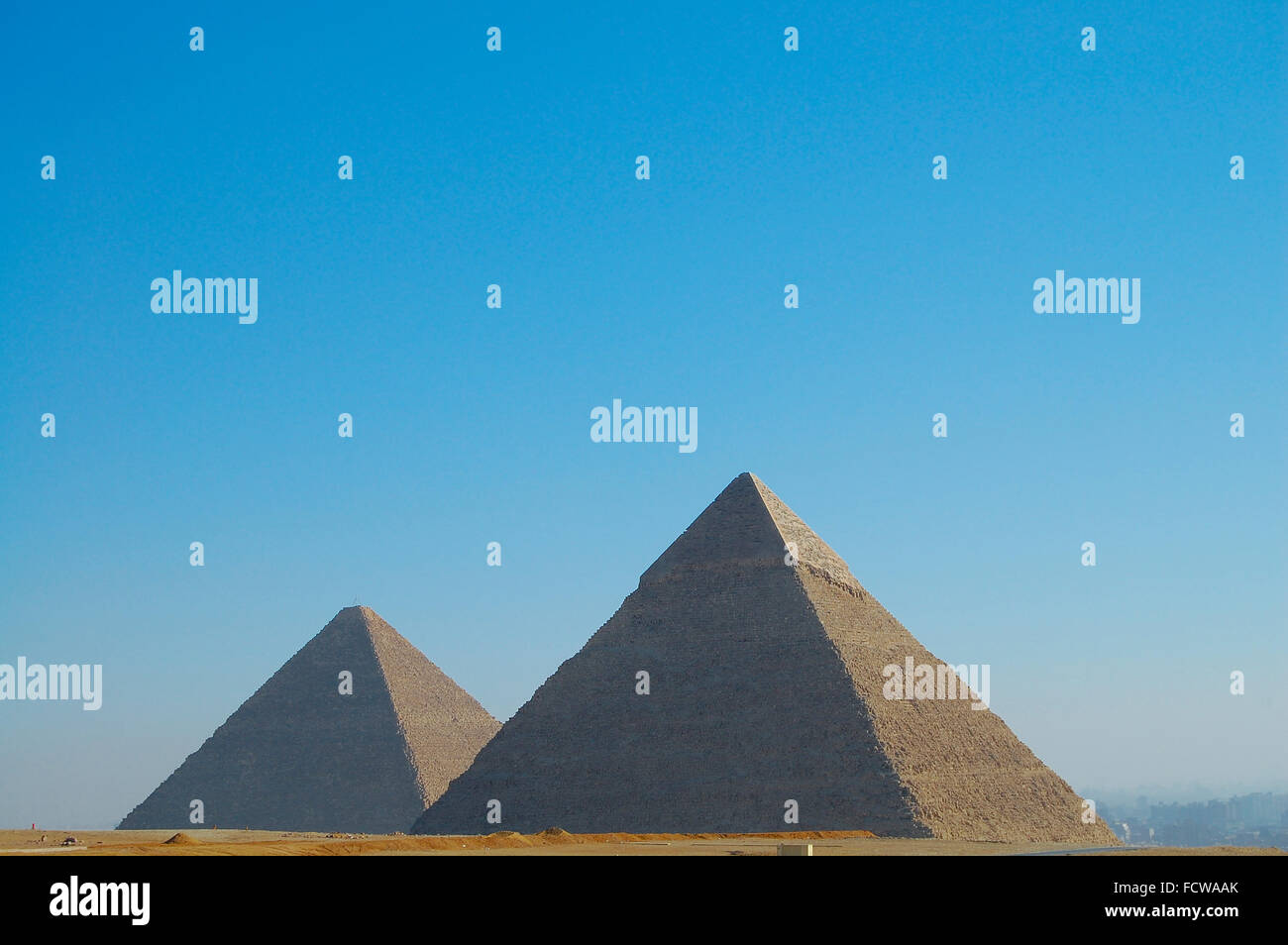 Les Pyramides de Guizeh - Le Caire - Egypte Banque D'Images