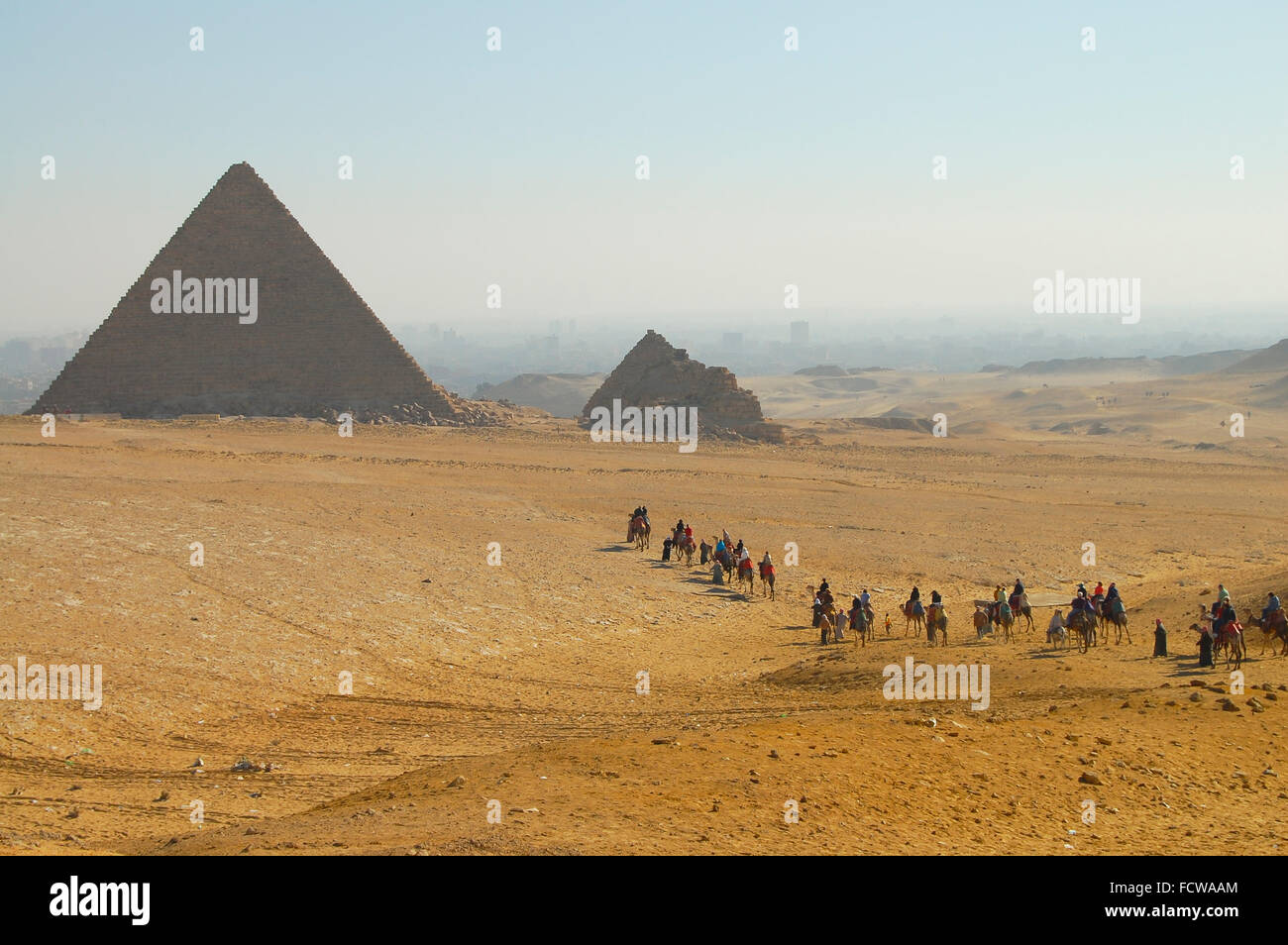Les Pyramides de Guizeh - Le Caire - Egypte Banque D'Images