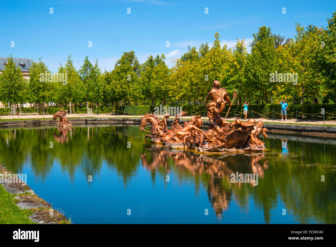 Fontaine de Neptune. Jardins de La Granja de San Ildefonso, province de segovia, Castilla Leon, Espagne. Banque D'Images