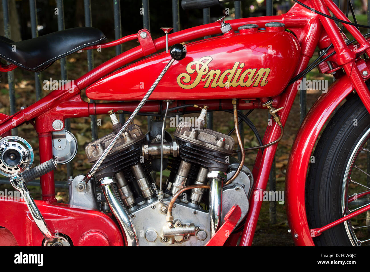 1929 Indian Scout 101 moto. American Classic motorcycle Banque D'Images