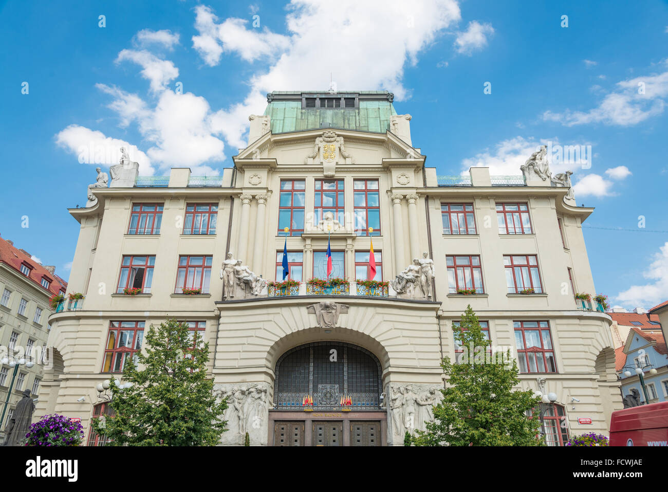 PRAGUE - 5 août : Hôtel historique et élégant Nova Radnice dans Stare Mesto district on août 5,2015 à Prague - République Tchèque Banque D'Images