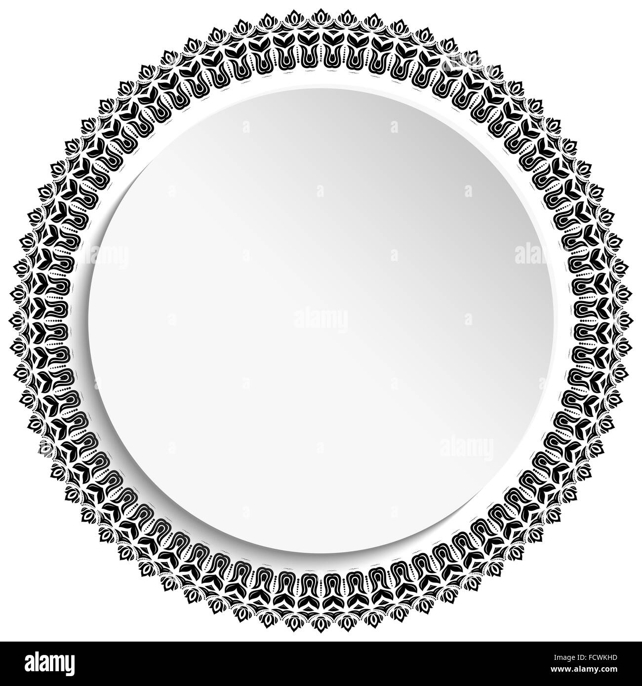 Ornement floral avec Volume Place pour le texte Banque D'Images