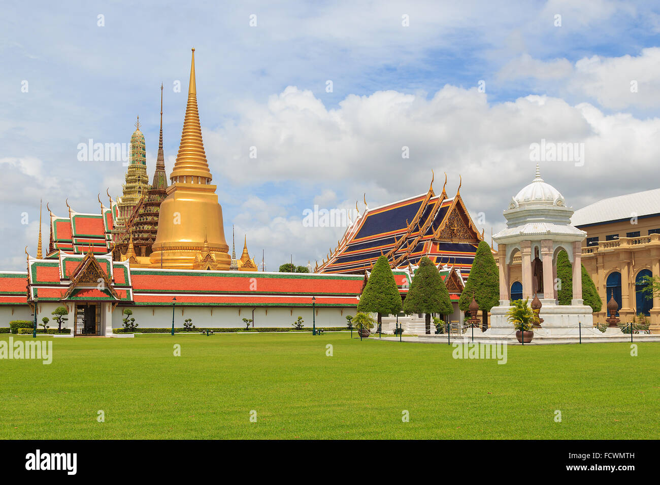 Temple du Bouddha Émeraude ou Wat Phra Kaew à Bangkok, Thaïlande Banque D'Images