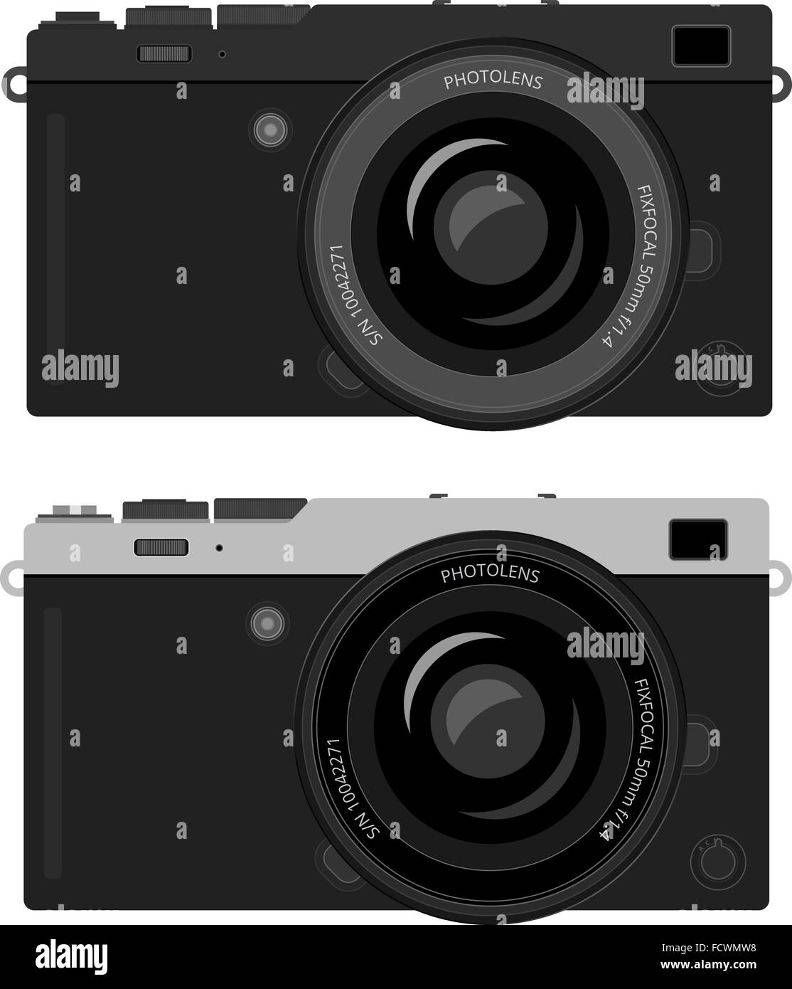 Appareil photo compact Mirrorless Illustration de Vecteur