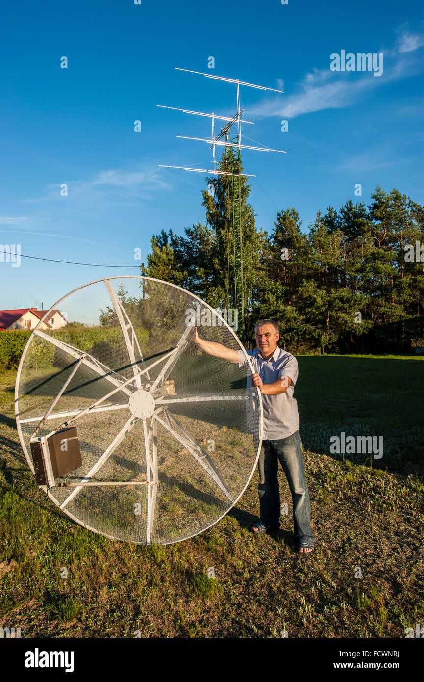 La station de radio amateur en Pologne. SP4MPB. Banque D'Images