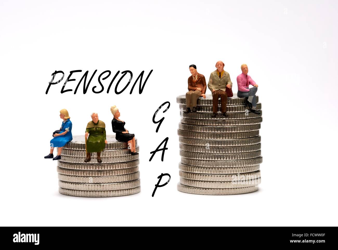 Concept L'écart de pension Banque D'Images