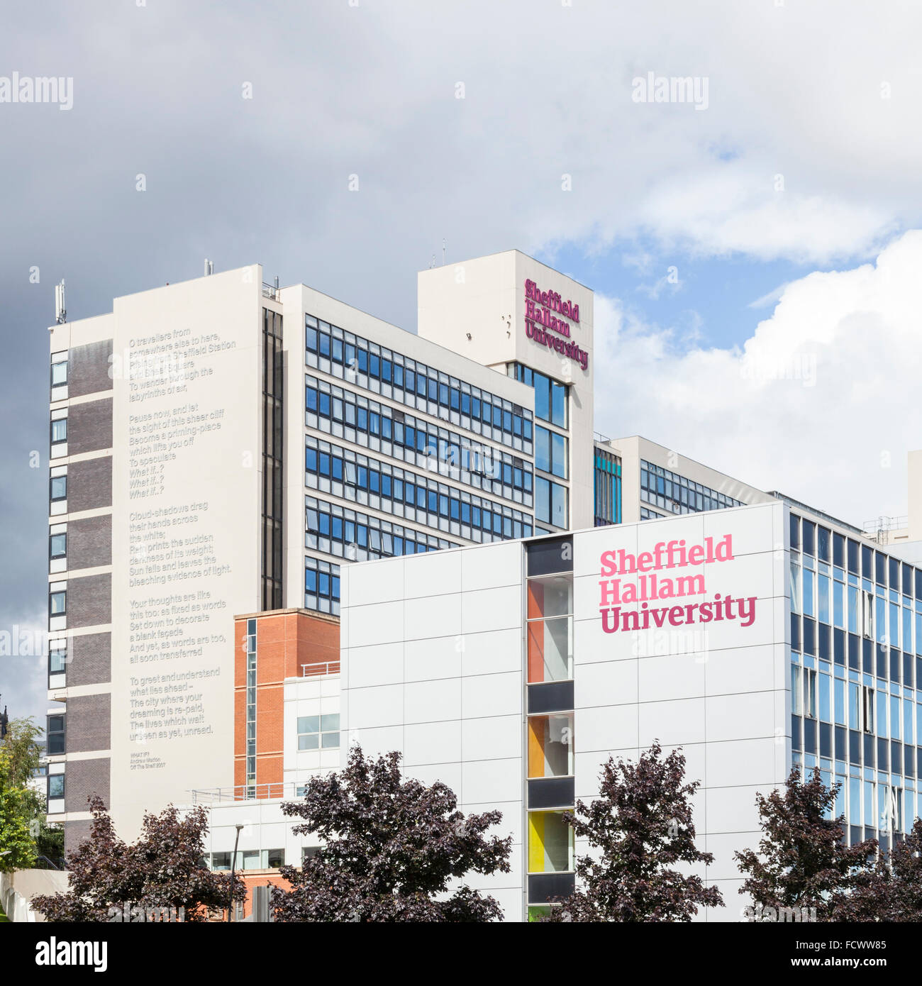 Sheffield Hallam University, Sheffield, Yorkshire, Angleterre, Royaume-Uni Banque D'Images