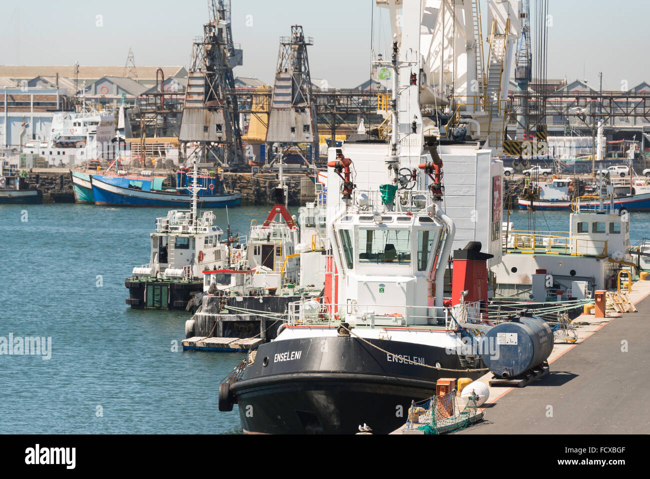Bateaux de pêche commerciale au Victoria & Albert Waterfront, Cape Town, Western Cape Province, République d'Afrique du Sud Banque D'Images