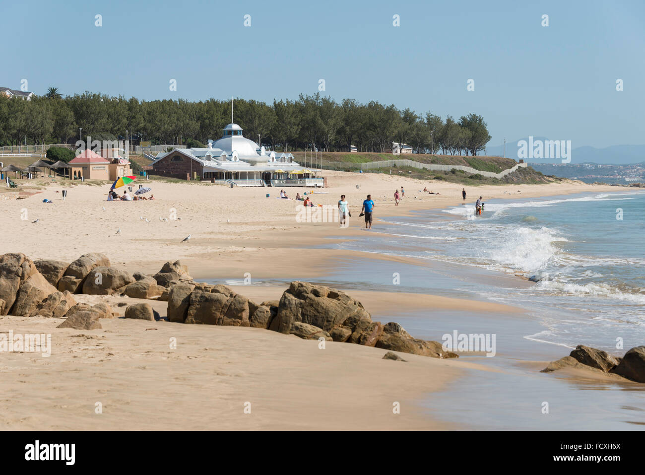 Santos Beach, Mossel Bay, Eden, municipalité de district de la province de Western Cape, Afrique du Sud Banque D'Images