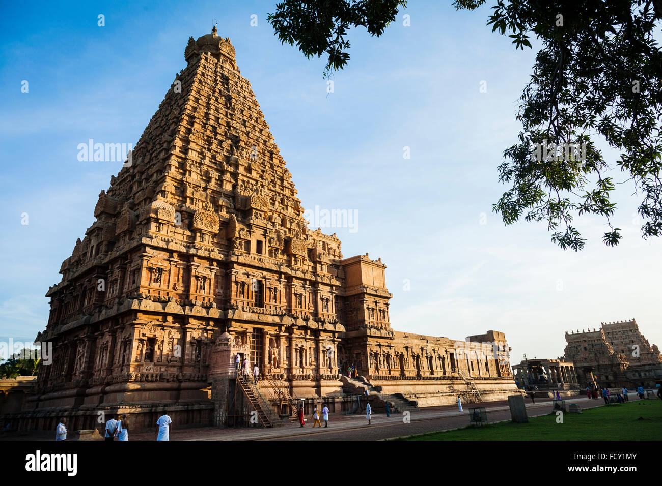 Anciens temples de l'Inde, grand temple Thanjavur, Pragdeeswar temple, temple, temple chola du patrimoine, des temples du Tamil Nadu, Banque D'Images