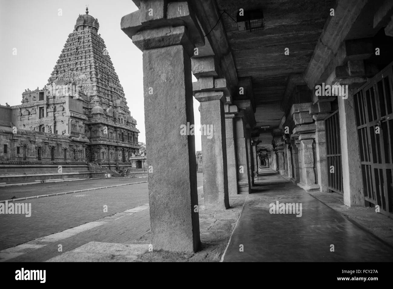 Anciens temples de l'Inde, grand temple Thanjavur, Pragdeeswar temple, temple, temple chola du patrimoine, des temples du Tamil Nadu, Banque D'Images