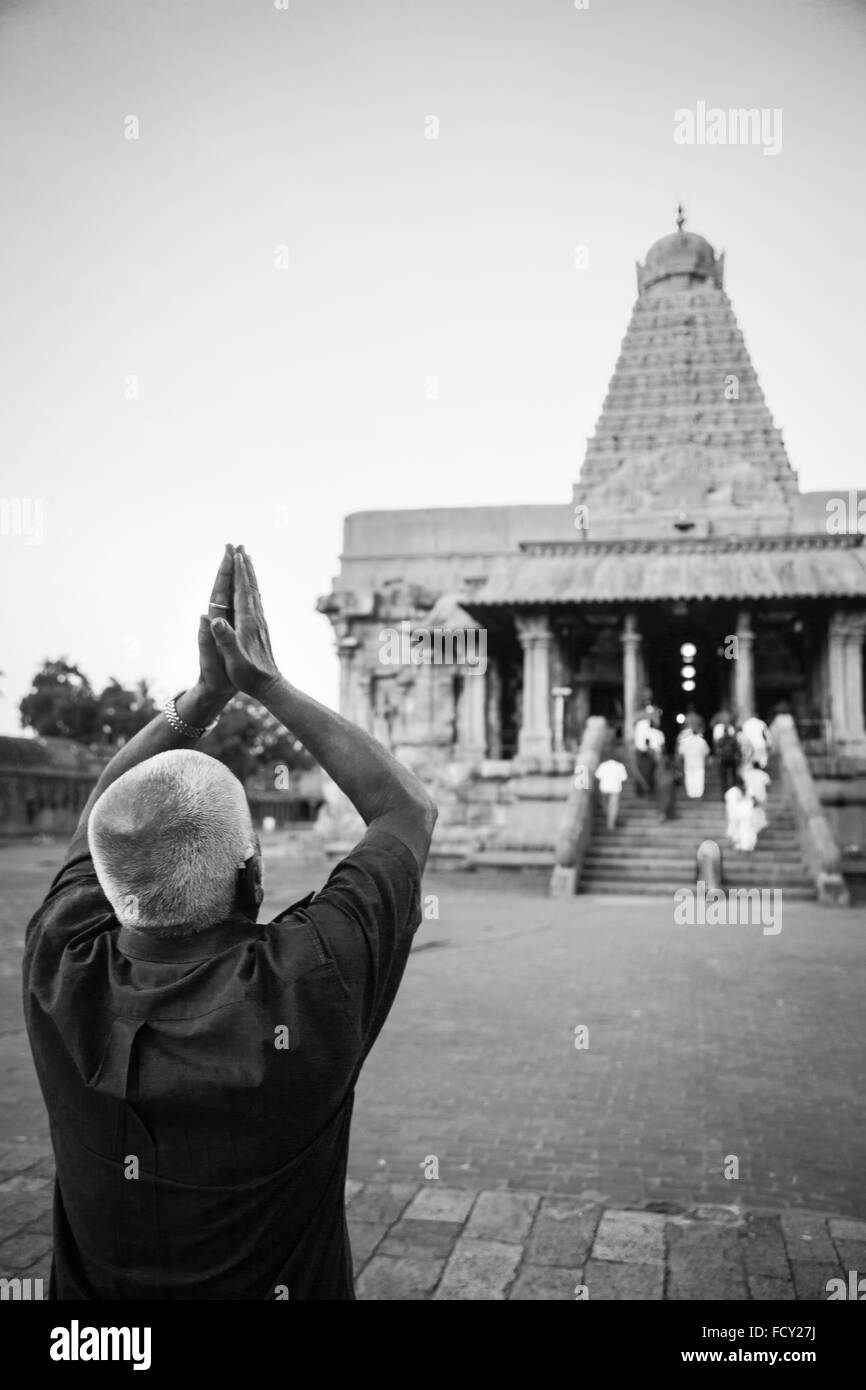 Anciens temples de l'Inde, grand temple Thanjavur, Pragdeeswar temple, temple, temple chola du patrimoine, des temples du Tamil Nadu, Banque D'Images