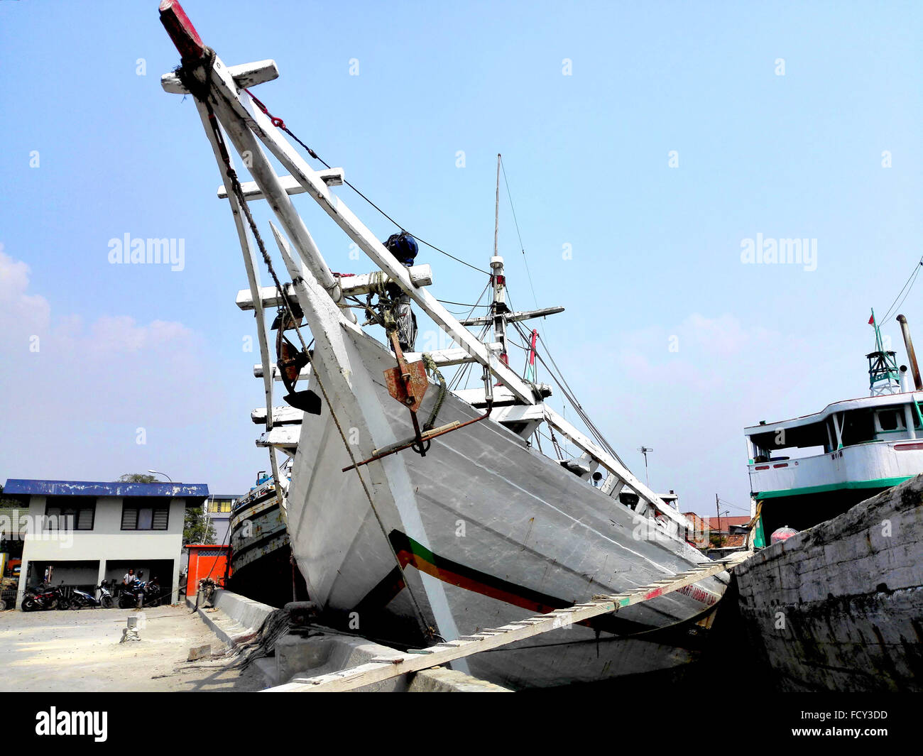 L'Indonésie à l'ouest de Jakarta Java Sunda Kelapa le vieux bateaux cargo de l'Indonésie Adrian Baker Banque D'Images