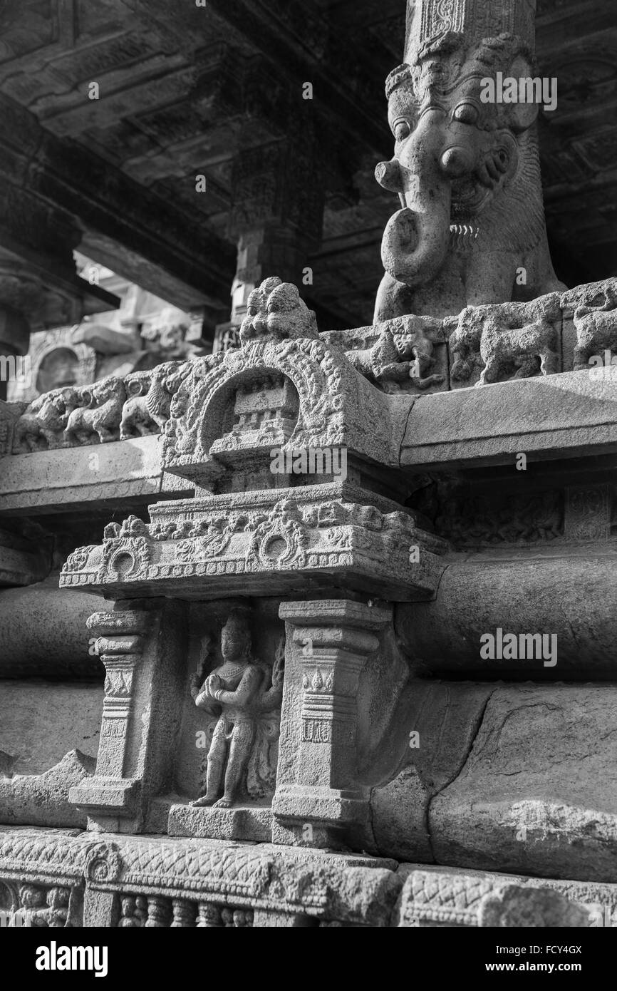 Darasuram temple, temples antiques de l'Inde, temple de Darasuram Thanjavur, temple, temple Chola du patrimoine, des temples du Tamil Nadu Banque D'Images