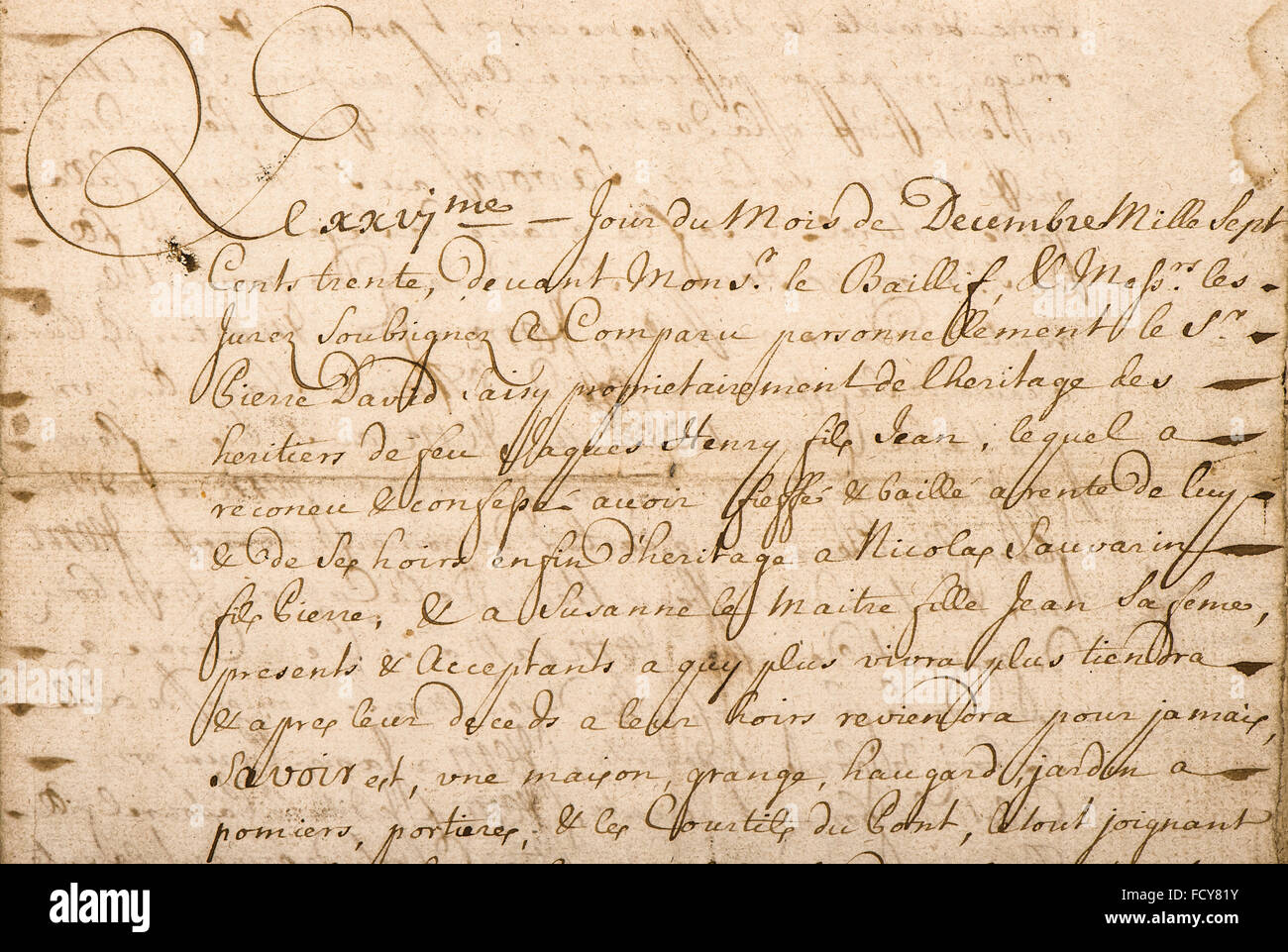 Ancienne lettre avec texte manuscrit. Vintage Grunge texture background Banque D'Images
