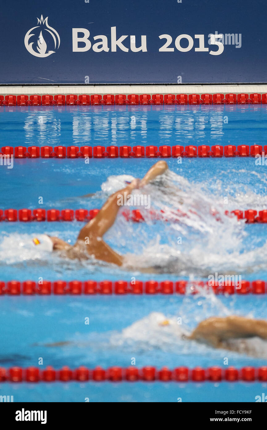 Men's 400m nage libre. La natation. Centre aquatique de Bakou. Baku2015. 1er jeux européens. Bakou. L'Azerbaïdjan. 23/06/2015 Banque D'Images