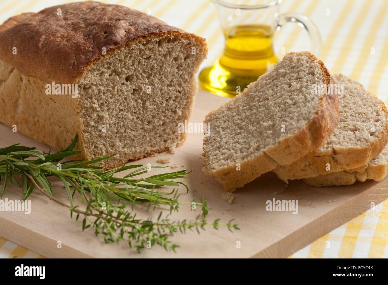 Maison organique à base de blé et du pain Banque D'Images
