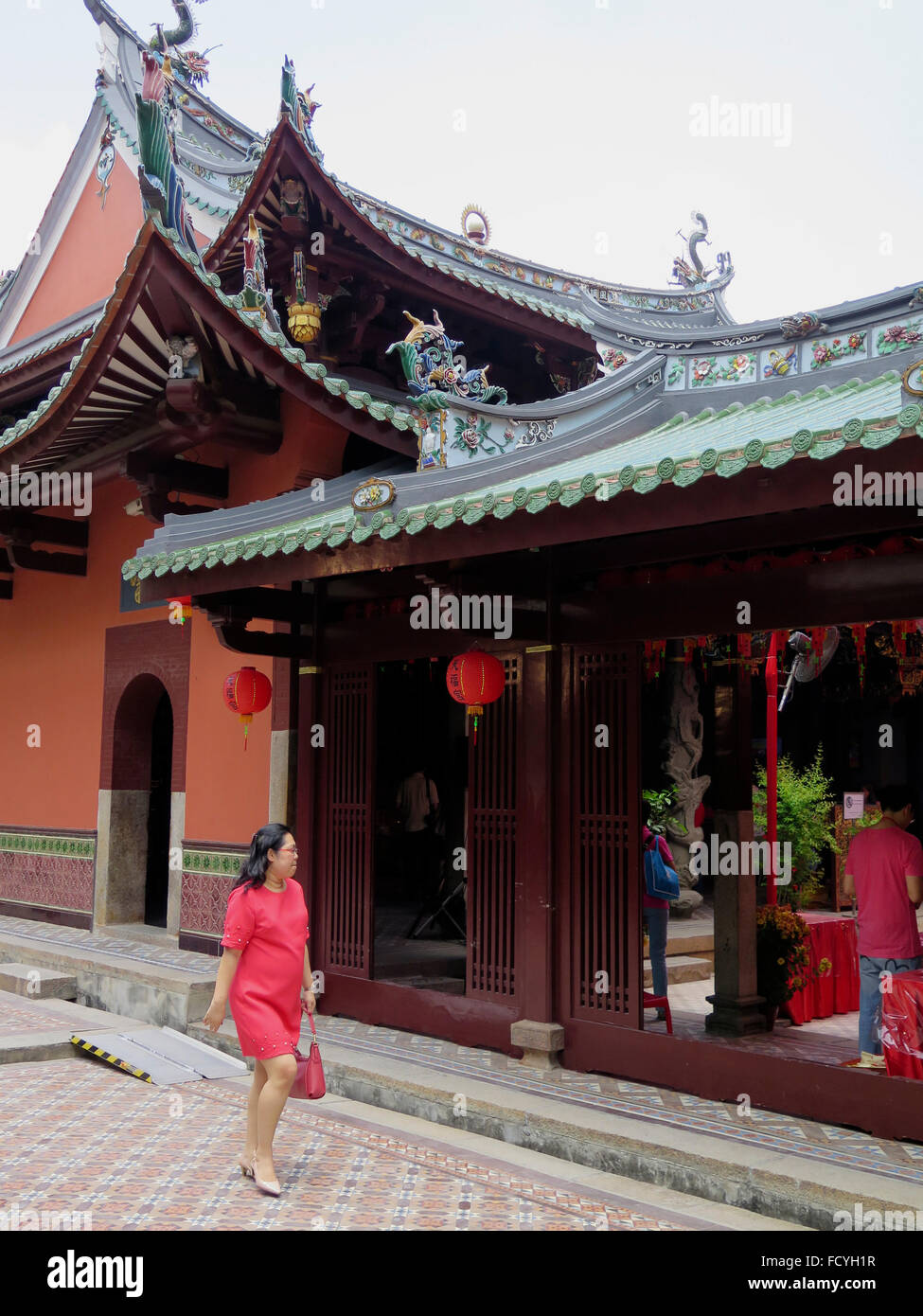 Thian Hock Keng Temple taoïste, ChinatownSingapore, Asie Banque D'Images