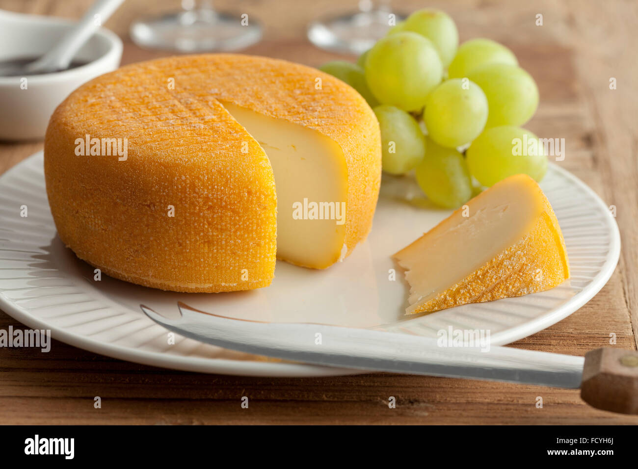 Port salut fromage pour dessert Banque D'Images