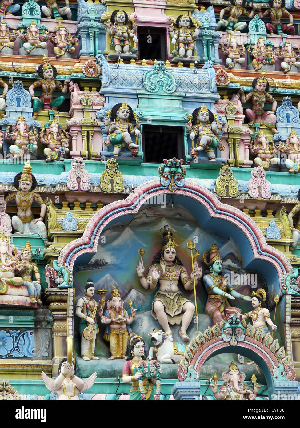 Sri Mariamman temple hindou, à Singapour, en Asie Banque D'Images