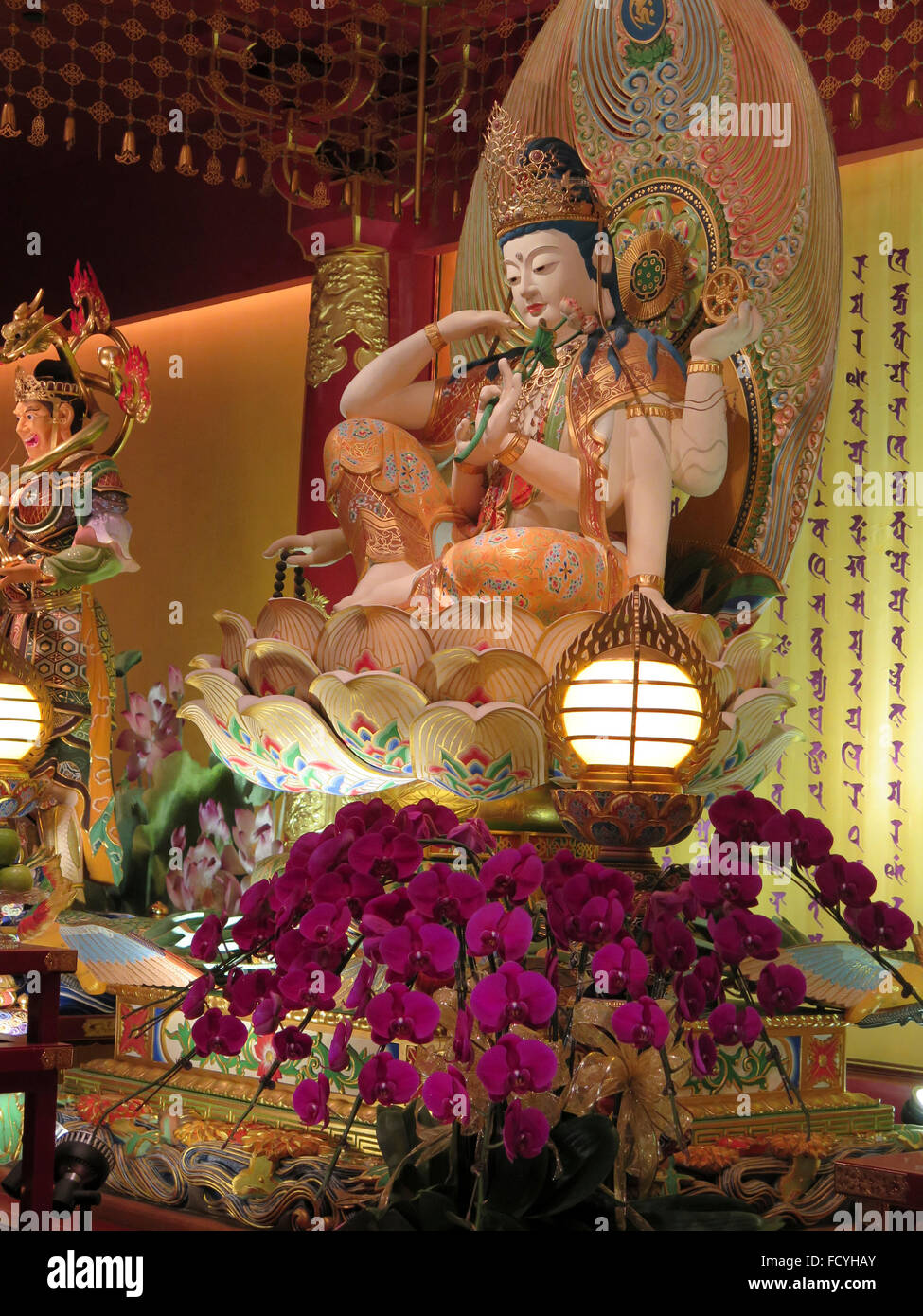 Buddha Tooth Relic Temple, Chinatown, Singapour, Asie Banque D'Images