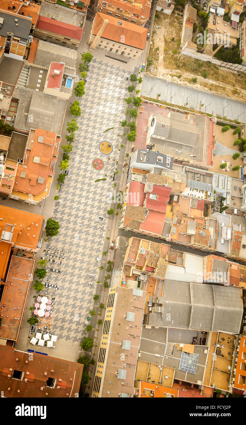 Paysage d'air montgolfières européennes au cours de Igualada Banque D'Images