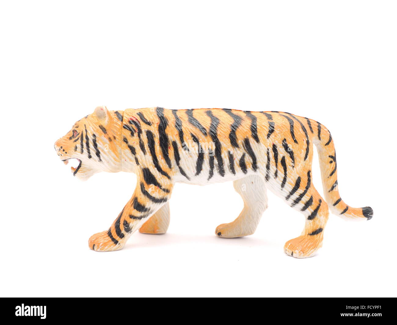 Gros plan d'une figurine en peluche d'un tigre rugissant Photo Stock - Alamy