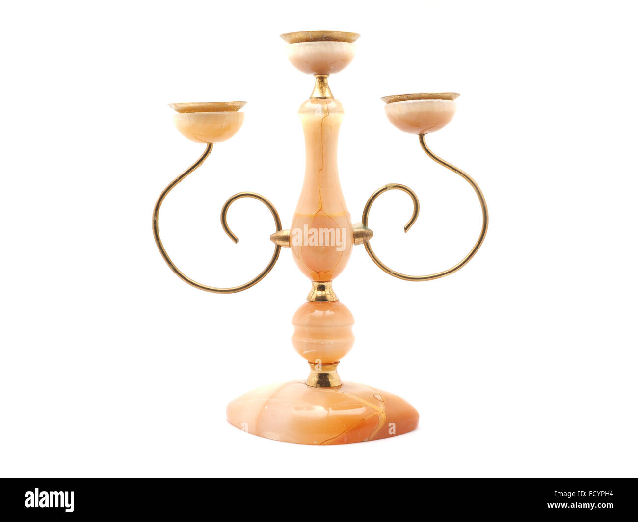 Bougie sur un fond blanc Banque D'Images