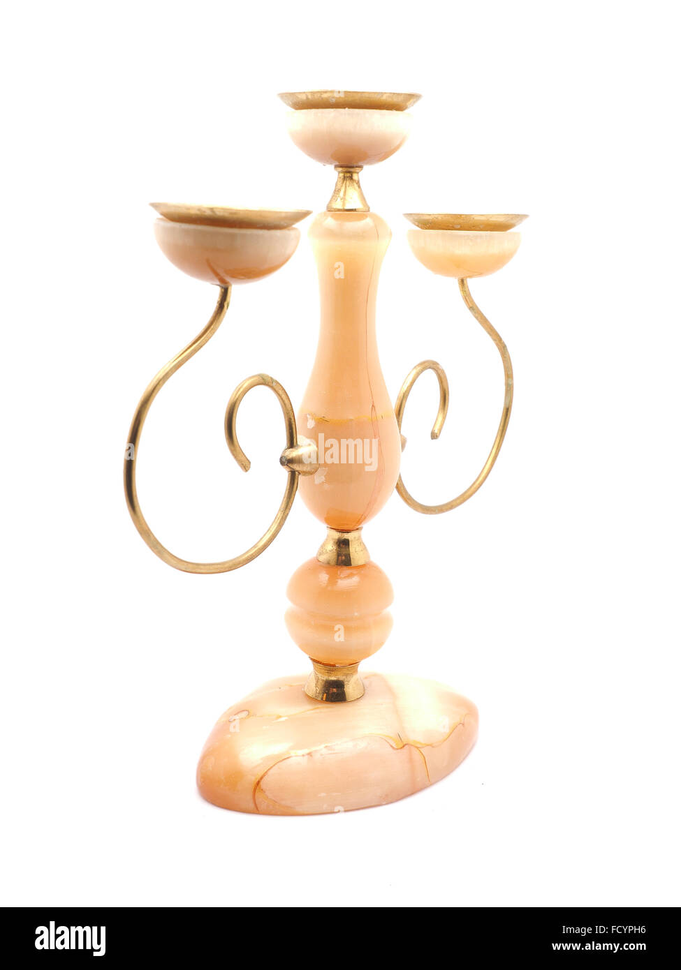 Bougie sur un fond blanc Banque D'Images