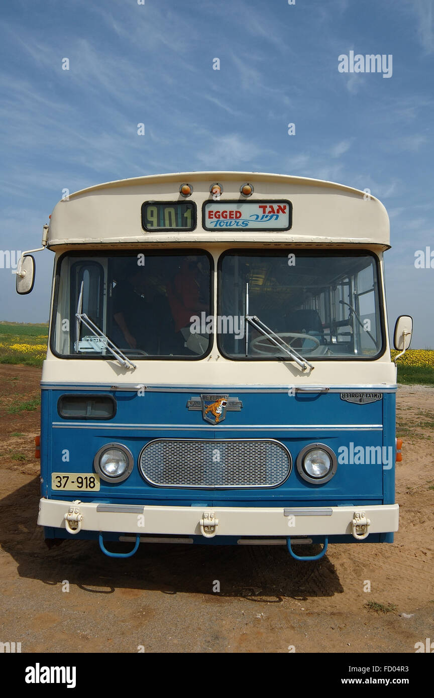 Vieux bus Egged, Leyland, tigre Royal, Banque D'Images