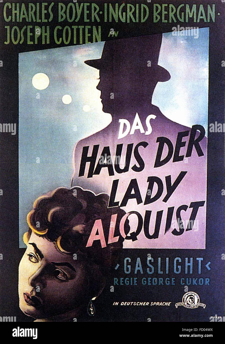 Gaslight (1944) - Affiche de film allemand Banque D'Images