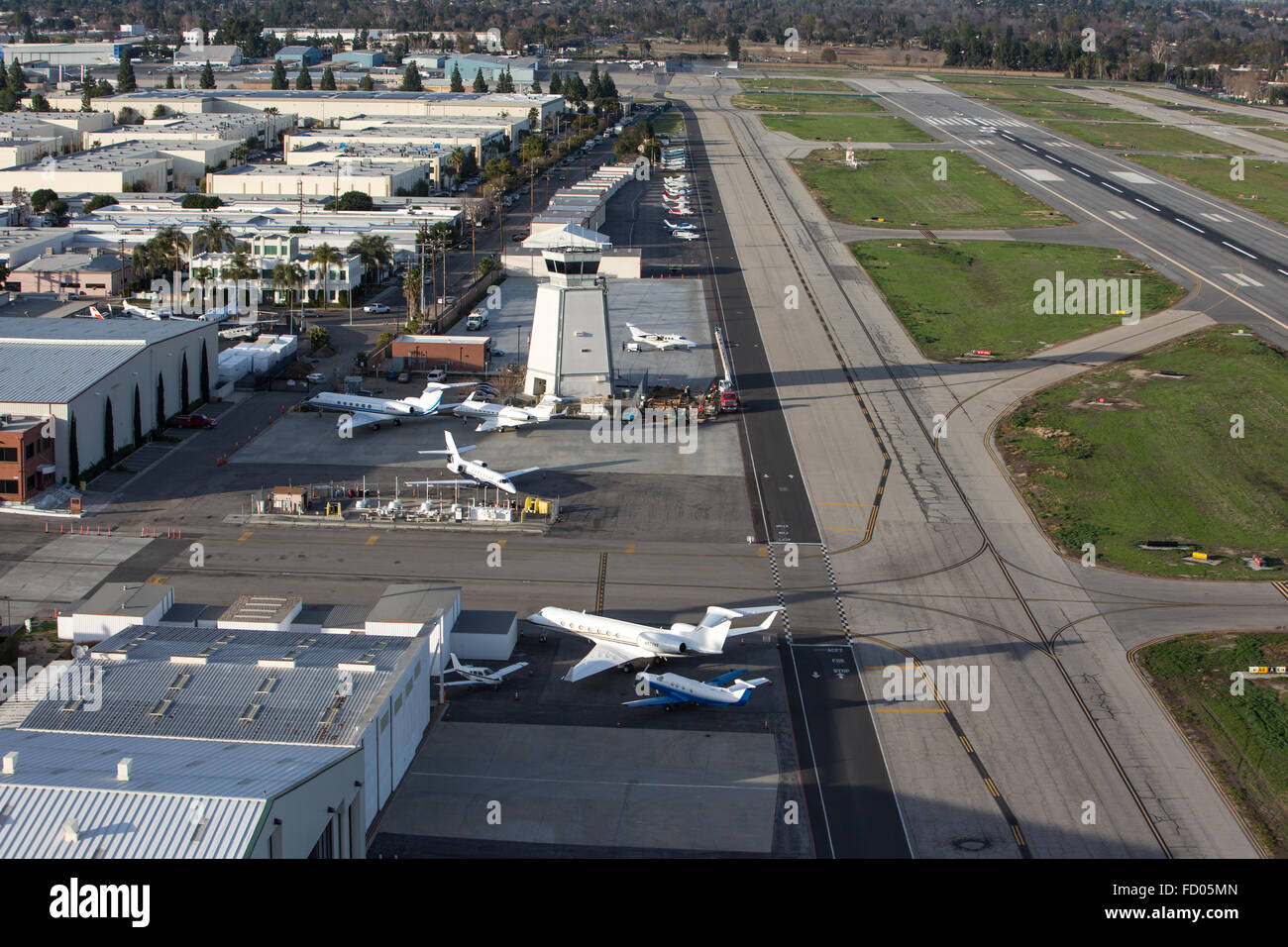 Van Nuys Airport à Van Nuys, Californie. Banque D'Images