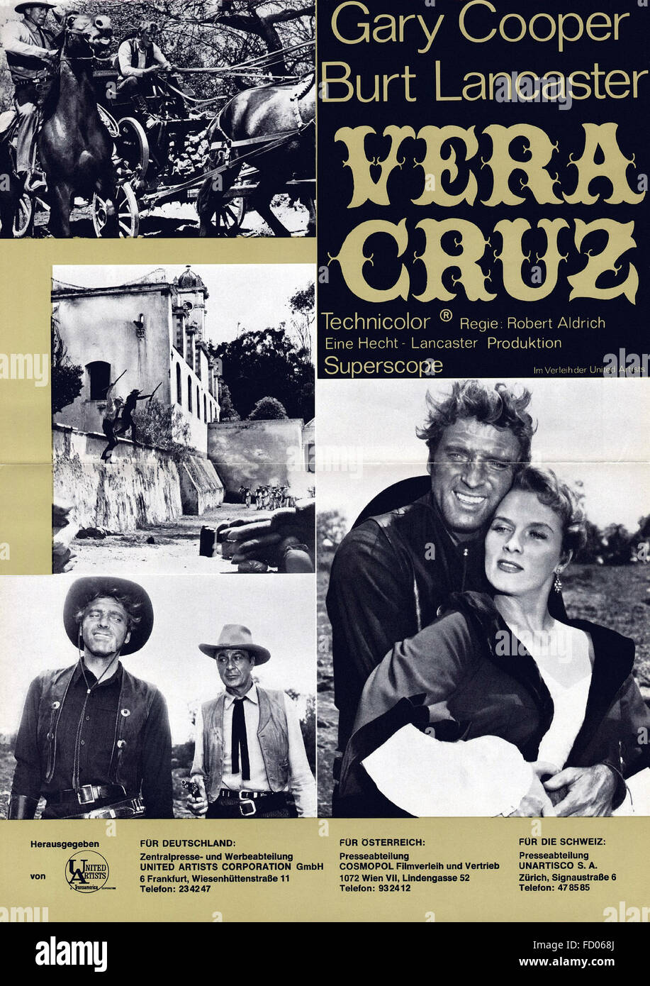 Vera Cruz (1954) - Affiche de film allemand Banque D'Images