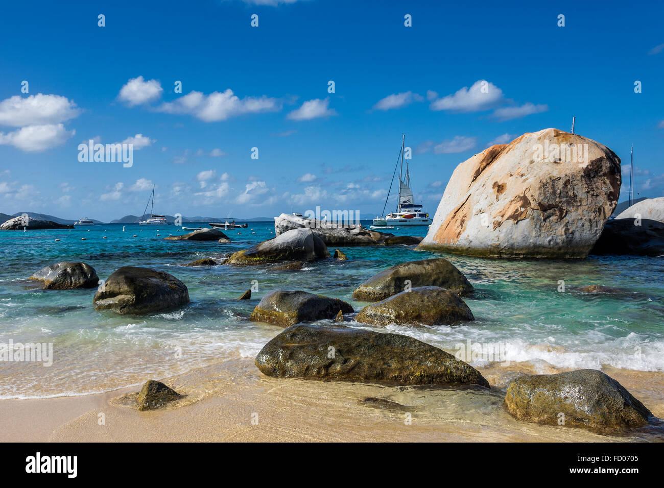 Le Parc National Bains de Virgin Gorda Îles Vierges Britanniques Antilles Banque D'Images