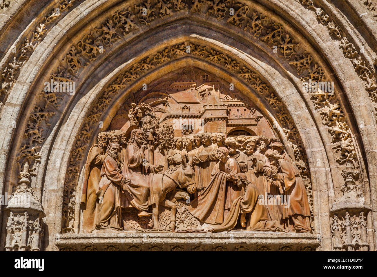 Espagne, Andalousie, province de Séville, Séville, à la porte de secours de cloches de la Cathédrale de Séville Banque D'Images