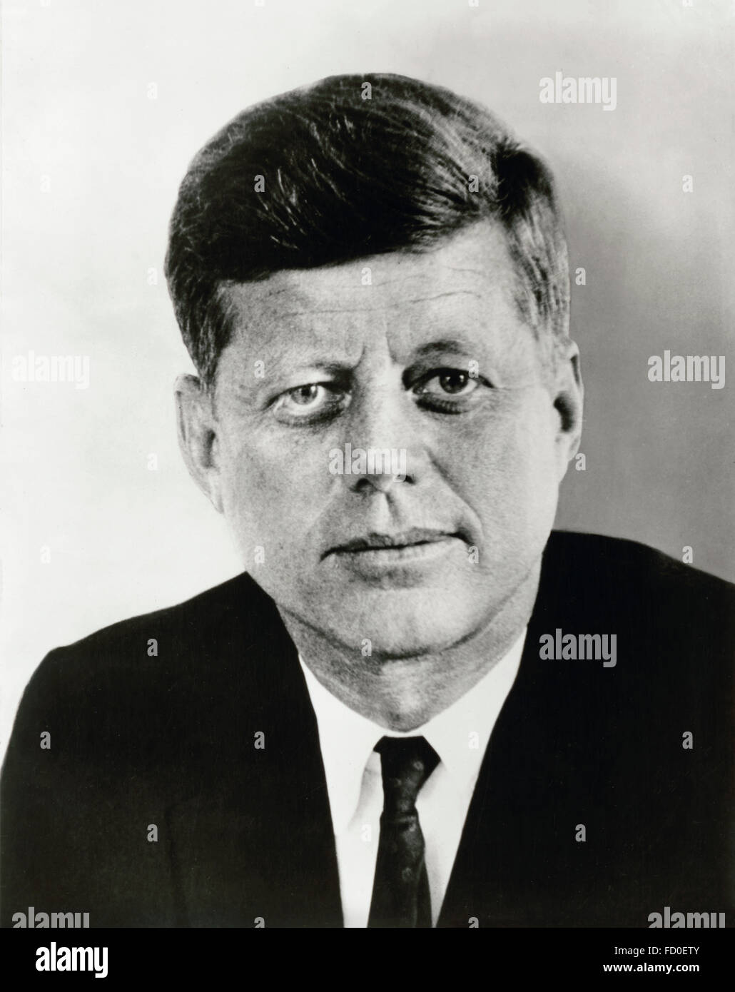 John F Kennedy, portrait du 35e président des USA, 1961 Banque D'Images