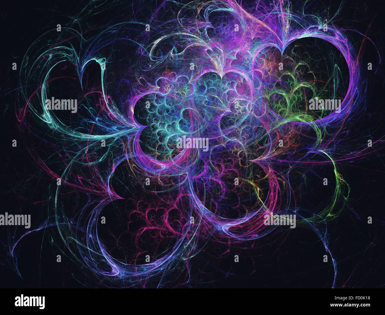 Résumé Contexte dynamique fractale. Banque D'Images