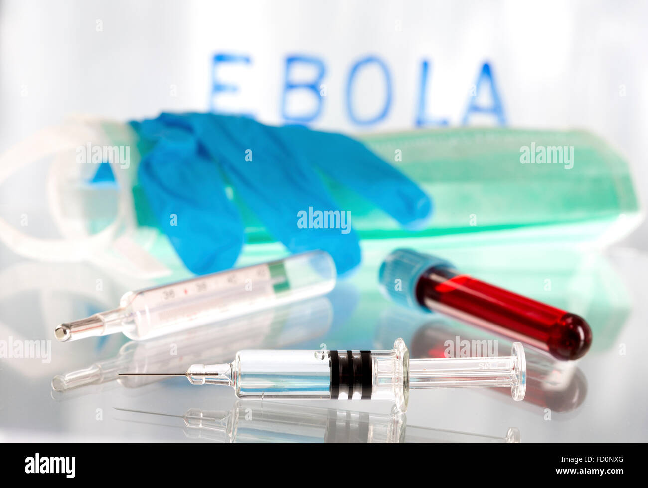 Virus Ebola Recherches microbiologiques Banque D'Images