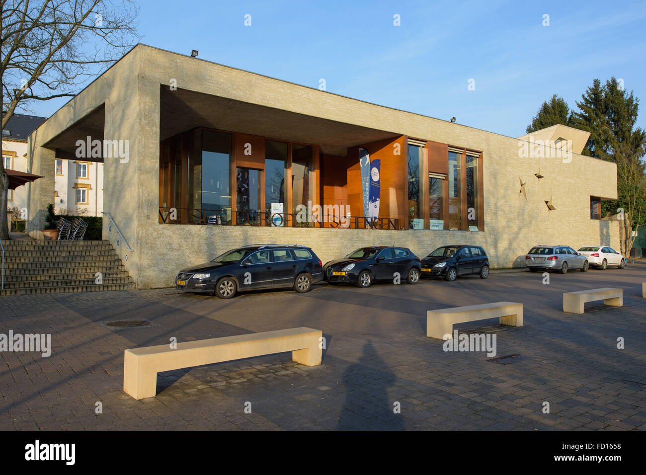 Schengen, Luxembourg. 26 janvier, 2016. Le musée européen à Schengen, Luxembourg, le 26 janvier 2016. PHOTO : OLIVER DIETZE/DPA/Alamy Live News Banque D'Images